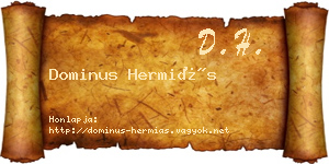Dominus Hermiás névjegykártya